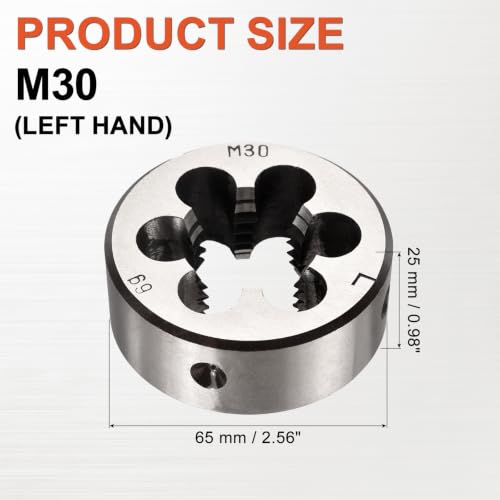 M30 Round Threading Die Left Hand Alloy Steel - size: M30