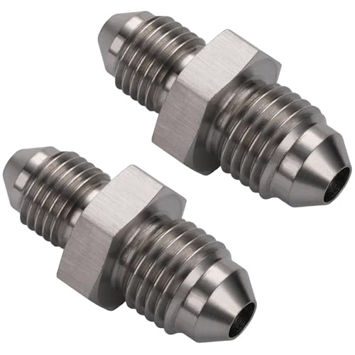 3AN Male to 4AN Male Stainless Steel Brake Clutch Fuel Oil Fitting Adapter Coupler 2PCS - size: 3AN to 4AN - 2PCS