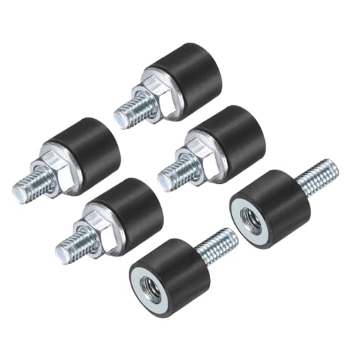 uxcell 6pcs M4x10mm Rubber Isolator Mounts with Studs 10x8mm - size: VD-D10*H8, M4*10