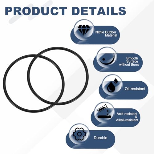 uxcell 10Pcs AS-232 O-Rings, Nitrile Rubber O-Rings 2-3/4" ID, 3" OD, 1/8" Width Round Sealing Gasket for Automotive Machine Plumbing Sealing Repair (70 Durometer, Black) - size: 2-3/4" ID, 3" OD, 1/8" Width