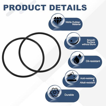 uxcell 10Pcs AS-232 O-Rings, Nitrile Rubber O-Rings 2-3/4" ID, 3" OD, 1/8" Width Round Sealing Gasket for Automotive Machine Plumbing Sealing Repair (70 Durometer, Black) - size: 2-3/4" ID, 3" OD, 1/8" Width