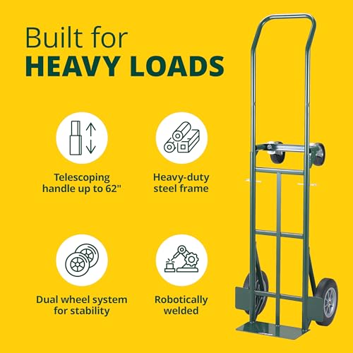 Harper Trucks JEDT8635P Convertible Hand Truck, 600/700 lb Capacity