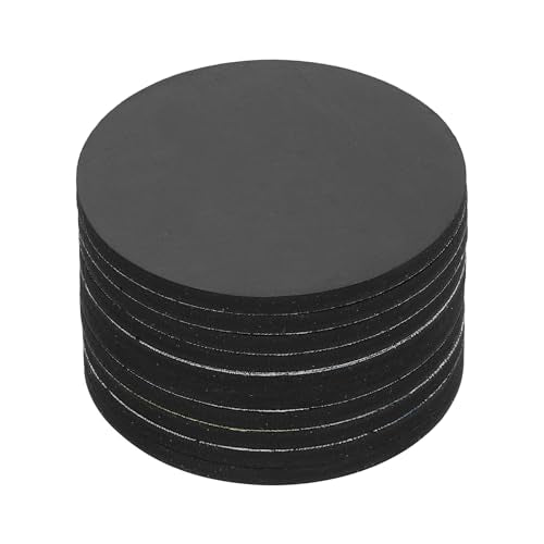 PATIKIL Non Slip Furniture Pads 2-3/8" (60mm x 3mm), 10 Pcs Adhesive Backed Round Rubber Feet Anti-Scratch Rubber Furniture Grippers for Hardwood Floor Electronics Bed Drawers DIY - size: 60mm x 3mm