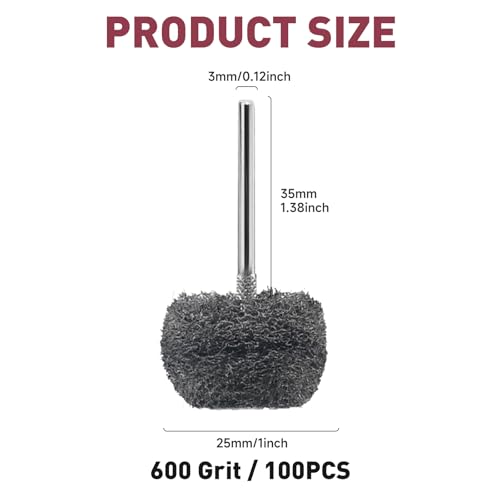 50 PCS Abrasive Buffing Wheel, 1 Inch Polishing Kit 600 Grit - style: Grey 600 Grit 50pcs