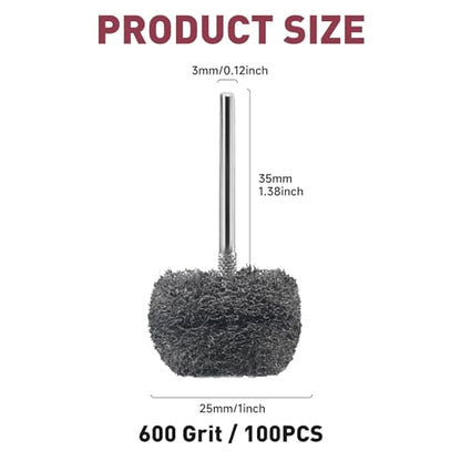 50 PCS Abrasive Buffing Wheel, 1 Inch Polishing Kit 600 Grit - style: Grey 600 Grit 50pcs