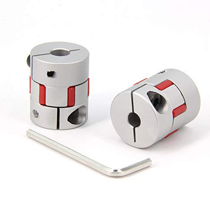 2PCS 6.35mm to 8mm Aluminium Plum Flexible Shaft Coupling Diameter25mm Length30mm 6.35x8mm Motor Connector Flexible Coupler for 3D Printer CNC Machine and Servo Stepped Motor（6.35x8mm） - size: 6.35x8mm, style: D25 L30