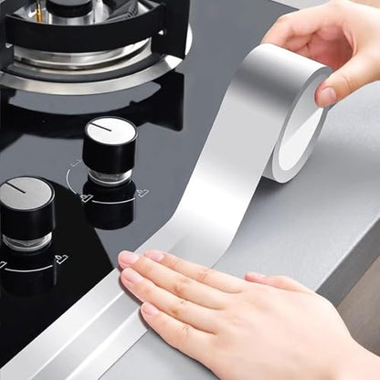 Aluminum Foil Sink Tape, Self-Adhesive Waterproof Pipe Repair Tape & Sealing Strip, Ideal for Sealing Bathtubs, Bathrooms, Kitchen Sink Edges and Walls (3cm*10cm)