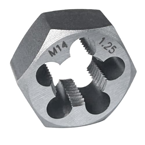 M14 x 1.25 Hex Die Rethreading Die Thread Die Carton Steel For Right Hand - size: M14 x 1.25mm