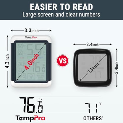 TempPro TempAir Digital Indoor Hygrometer Thermometer with Touchscreen - size: Indoor
