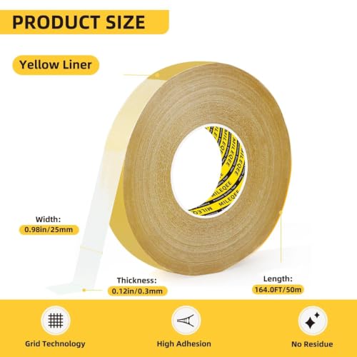High Tack Double Sided Tape Heavy Duty Grid Mesh Stick,1" x 164FT - size: 1 Pack, 1" x 164FT