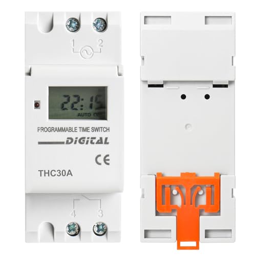 BAOMAIN THC30A AC 110V Digital Programmable Timer Switch,30A Weekly Relay - size: 110VAC