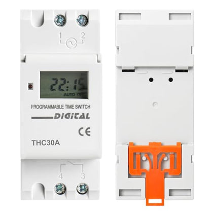 BAOMAIN THC30A AC 110V Digital Programmable Timer Switch,30A Weekly Relay - size: 110VAC