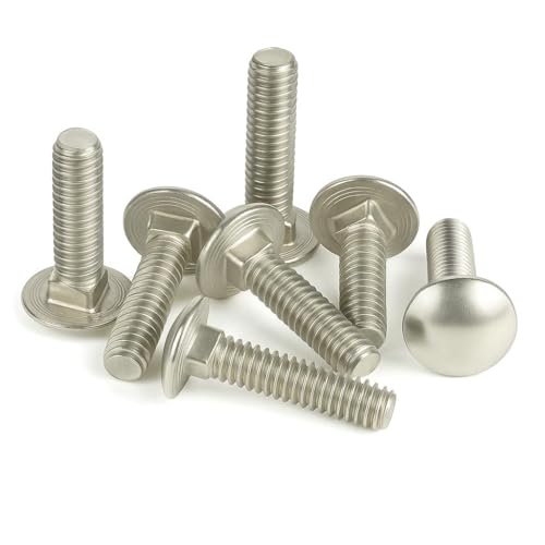 IMSCREWS 3/8-16 x 7/8 High-Strength Carriage Bolts, 304 Stainless Steel (18-8), Full Thread Precision Coach Bolts for Brackets & Hardware, 20 PCS - size: 3/8"-16 x 7/8"
