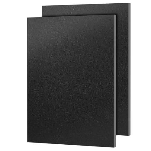 ABS Plastic Sheet 12 x 16 x 1/8 inch Thick 3mm Moldable Plastic Sheet Black Thermoplastic Sheet Good Thermoforming, for DIY Crafts (2, Black, 12 x 16 x 1/8) - size: 12 x 16 x 1/8