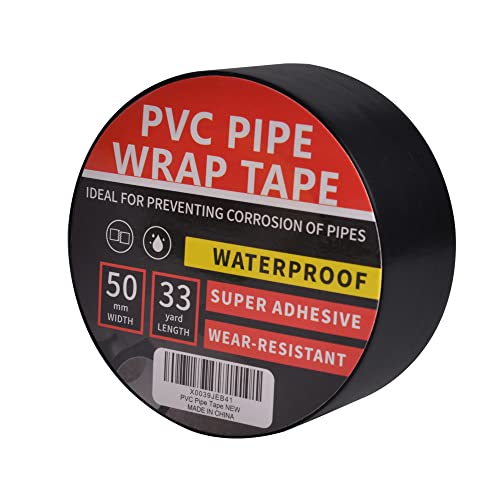 TAPEBEAR Corrosion Protection Pipe Tape Drain Pipe Wrap Tape 2" x 33Yard - size: 2inch x 33yard