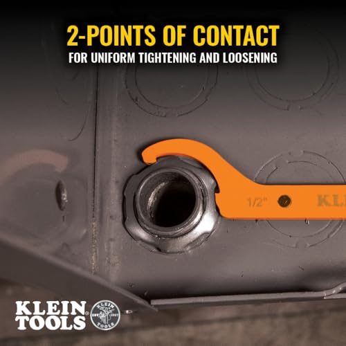 KLEIN TOOLS 50901R Conduit Locknut Wrench Set, Straight, 3-Piece - style: Flat