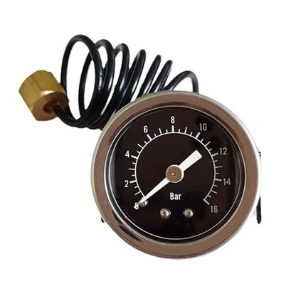 Easy Installation 16bar Espresso Pressure Gauge Metal Texture Kitchen Appliance Part for Longevity Espresso Machine Part