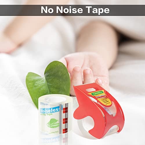 Packing Tape with Dispenser, Noiseless Packaging Tape for Shipping Moving