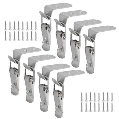 8 Sets 90 Degree Tool Box Hood Locks Latches Without Lock Button - style: 8 set without Lock Button