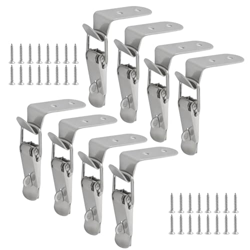 8 Sets 90 Degree Tool Box Hood Locks Latches Without Lock Button - style: 8 set without Lock Button
