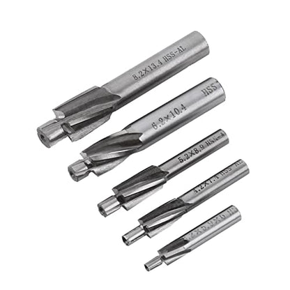 Watris Veiyi 5PCS Counterbore Drill Bit Set, 4 Flutes End Mill Bits