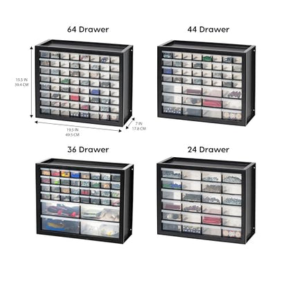 IRIS USA 44-Drawer Small Parts Storage Cabinet, Crafts, Made in USA, Black - color: Black, size: 44 Drawer