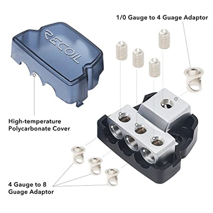 RECOIL DB13 3 Way Power Distribution Block Ground Block Car Audio - style: 3 Way Power Distribution Block 1PCS