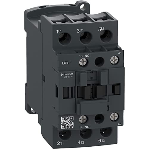 Schneider Electric DPE38BL Easy TeSys IEC Contactor 24VDC Coil | HVAC and AC Contactor, Compressors, Pumps & More with Screw Clamp Terminals, 2HP 115V-1P, 5HP 230V-1Ph, 10HP 200-230V, 20HP 460V - size: 20HP 460V