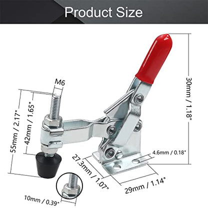 Utoolmart Hand Tool Vertical Toggle Clamp GH-102-B Quick Release Clamp 100kg Holding Capacity 5 Pcs - size: GH-102-B 5pcs