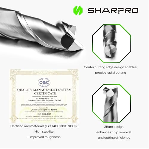 6mm Shank Carbide End Mills, 2 Flute Square End Mill Bits - size: 6mm(2 Flute)