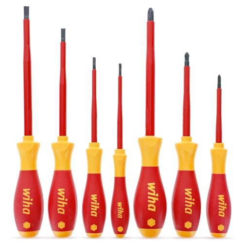 Wiha 32099 Insulated Screwdriver Set, 7-Piece 1000V Professional Tool Kit