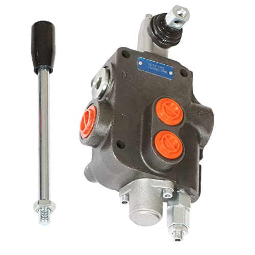 kimllier Hydraulic Valve 1 Spool 21GPM 3600PSI SAE Ports Hydraulic Adjustable Directional Control Valve Fit for Small Tractors, Tractors Loaders - size: 1 Spool 21 GPM