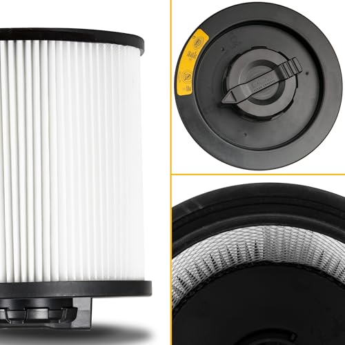 DEWALT Vacuum Filter Replacement DXVC6910, Fit for DXV06P, DXV10S, DXV09P,DXV09PA, DXV10P, DXV10PL, DXV12P, DXV16S, DXV16SA, DXV209P, DXV209PA,DXV212P,DXV212PA,DXV14P,DXV16P,DXV16PA