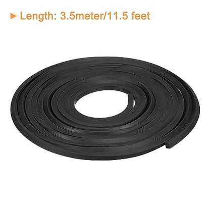 uxcell Neoprene Rubber Sheet Rolls 3/16" T x 0.2" W x 11.5'L Solid Rubber Seal Strip for DIY Gasket, Crafts, Pads, Seals, Protection - size: 3/16"T x 0.2"W x 11.5'L