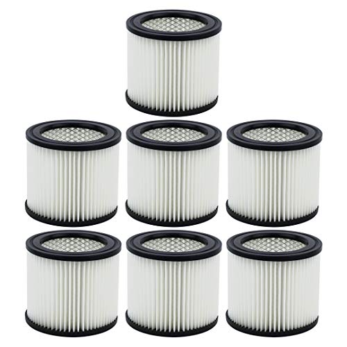 7 Pack Small Cartridge Filter Replacement Part 90398 903-98 90399 Type AA Compatible with Shop Vac Wet/Dry Vacs - size: 7 Pack