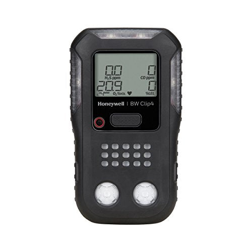 BW Technologies BWC4-B-N Clip4, 4-Gas (Combustible, O2, H2S, CO) - 2-Year Detector, Mixture of Lexan, TPE and Plastic, Black, 4.7" X 2.7" X 1.3" - color: black