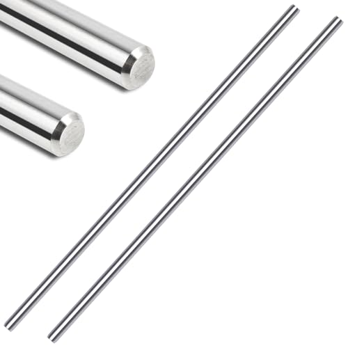 2 PCS 8mm(5/16") Dia 12" Length 304 Stainless Steel Rods SS Metal Rods - size: 8mm（5/16inch）