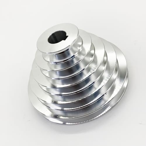 5 Stepped Pulley 24mm Bore | Aluminum Cone Pulley | 8mm Keywayed - size: 24MM BORE