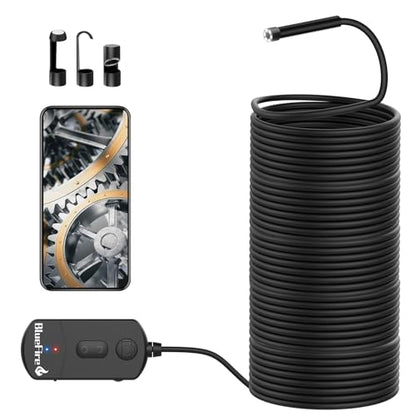 BlueFire 49FT 1080P Wireless Endoscope Camera, 2MP WiFi Borescope - size: 49.2FT