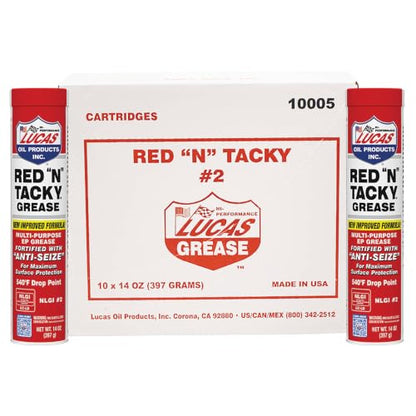 Stens Lucas Oil Red N Tacky Grease, (10 Pack)