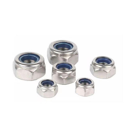 M14-2 Lock Nuts, M14 Nylon Insert Locknuts 304 Stainless Self Clinching Nuts, Bright Finish, Full Thread Nylock Nuts,10Pcs - size: M14(10PCS)