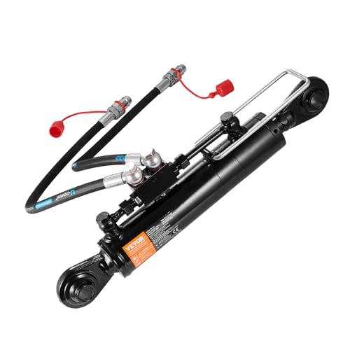VEVOR Hydraulic Top Link Cat. 2-2（8-5/16 in, 19-11/16~28 in, Hydraulic Cylinder with 2 Hoses & G3/8" Check Valve - style: Cat2-2(8-5/16 in, 19-11/16~28 in)