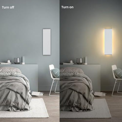 KICAAO 15.7in White Modern Wall Sconce 2-Pack,16W Warm Light 3000K - color: Warm light 3000K