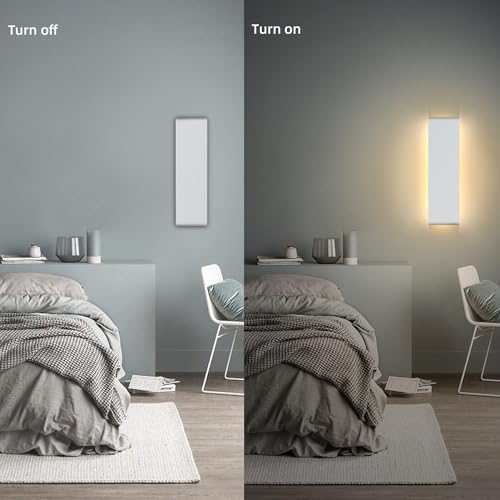 KICAAO 15.7in White Modern Wall Sconce 16W Warm Light 3000K-1PCS - color: Warm light 3000K-1PCS