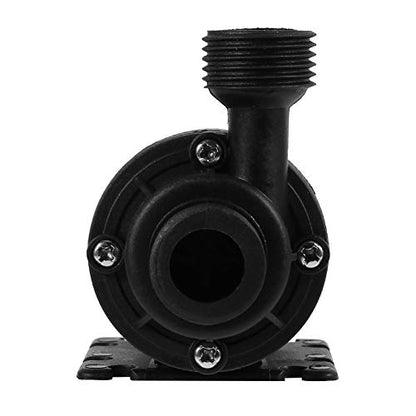 Zerodis DC 24V Solar Water Circulation Pump, Quiet Brushless Motor, Submersible, Black, Industrial, 800L/H, 5M Head, ABS Plastic