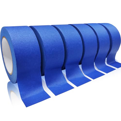 6 Rolls Masking Tape for Wall Paint, DIY Crafts & Arts(1.88Inch x 60.1Yard) - size: 6rolls, 1.88in x 60.1yds, Blue