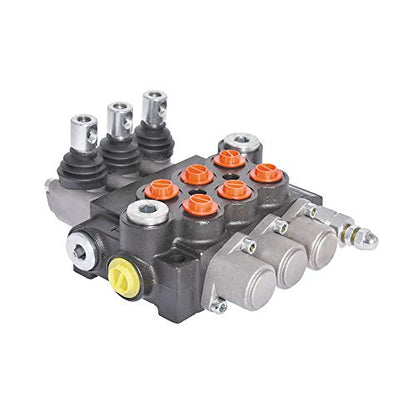 findmall 3 Spool Hydraulic Directional Control Valve 13GPM 3600PSI - size: 13 GPM, style: 3 Spool