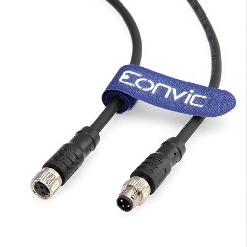 M8 Cable 3 Pin A Code Male to Female Aviation Sensor Cable Waterproof Shielded Electrical Cable for Industrial Automation Control Fieldbus Module Device Network 2m - color: 3pin Male to Female, size: 2m