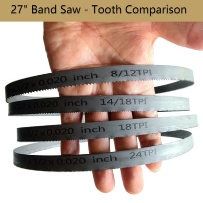 27Inch Bandsaw Blades 8/12 TPI for DeWalt DCS377,Milwaukee-3 Pack - size: 8/12 TPI