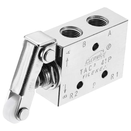uxcell Hand Lever Valve 2 Position 5 Way Pneumatic Valve, BSPT 1/8"